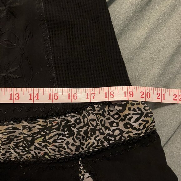 Y2K Raya Sun Mini Dress Womens S Drop Waist Black Animal Print Fairy Whimsigoth - Picture 8 of 9